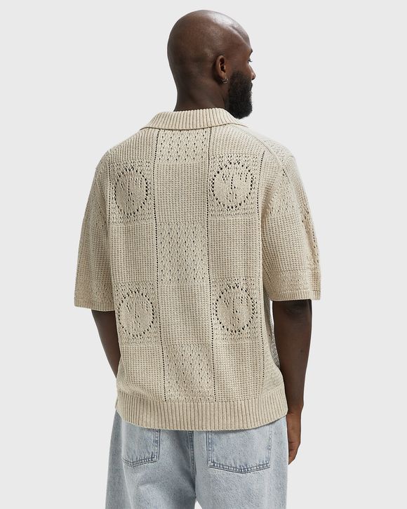 FACE LOGO KNIT POLO