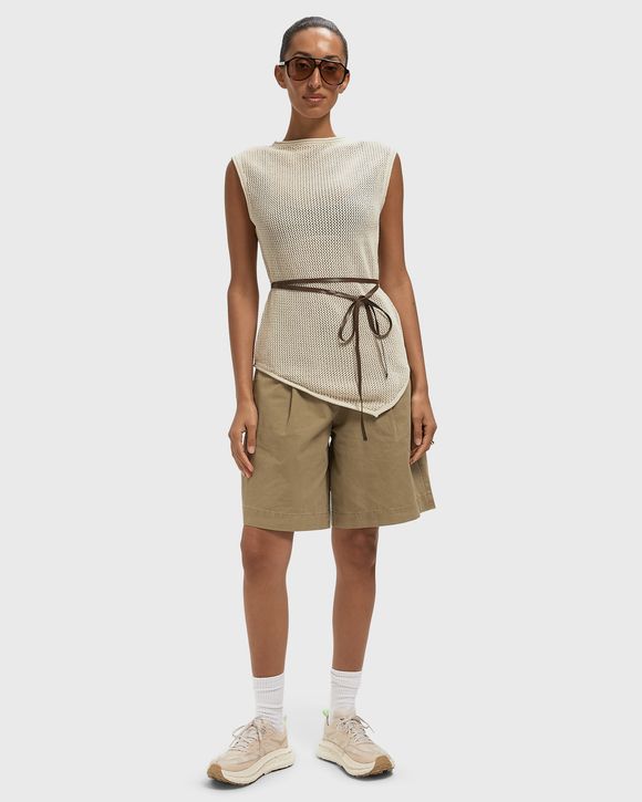 HERRINGBONE TAILORED SHORTS