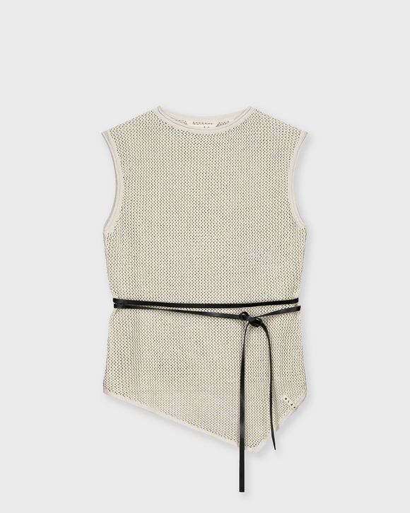 LINEN OPEN KNIT TOP