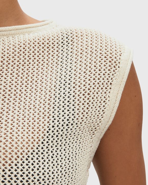 LINEN OPEN KNIT TOP