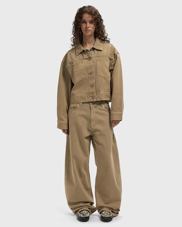 WMNS MONOGRAM BARREL LEG DENIM PANT