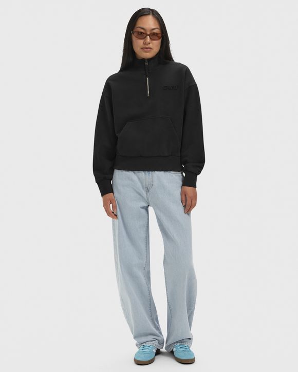 WMNS RETRO LOGO HALF ZIP SWEAT