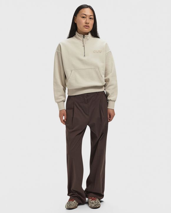 WMNS RETRO LOGO HALF ZIP SWEAT