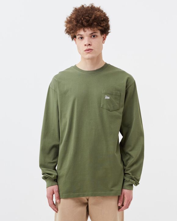 Basic Washed Pocket Longsleeve T-Shirt