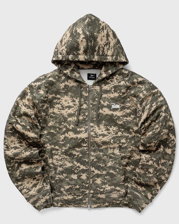 DIGI WAFFLE ZIP HOODED SWEATER