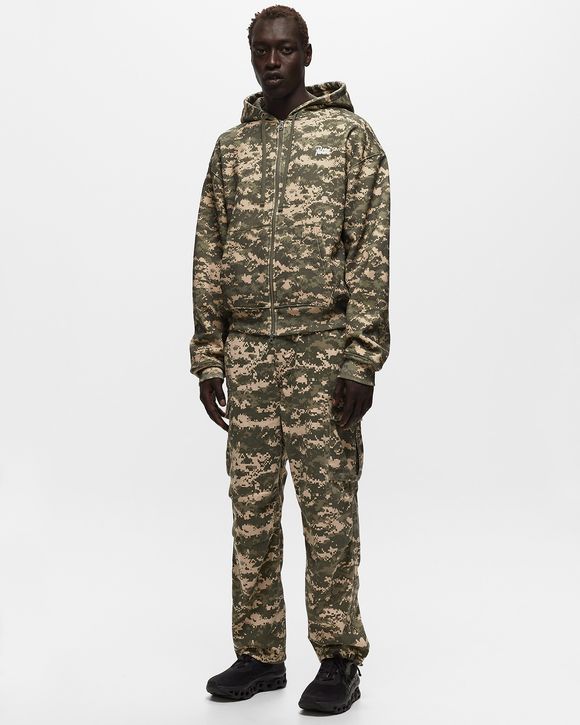 DIGI WAFFLE ZIP HOODED SWEATER
