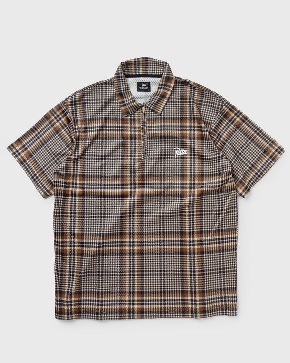 Glen Check Mesh Shortsleeve Polo