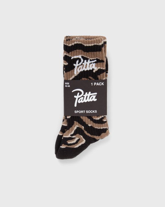 Tiger Stripe Script Logo Sport Socks