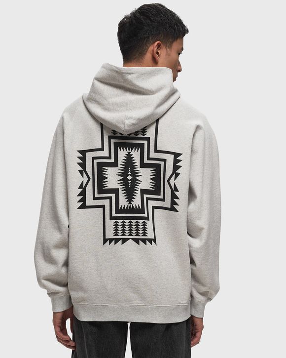 BACK PRINT SWEAT HOODIE A GRAY HARDING STAR