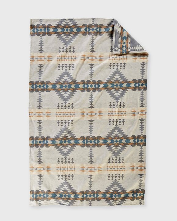 Organic Cotton Jacquard Throw - Rancho Arroyo Pebble (177 X 152 CM)
