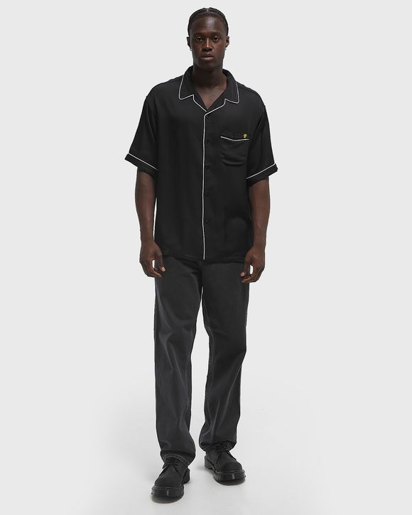 PIPING EMB OPEN COLLAR SHIRT