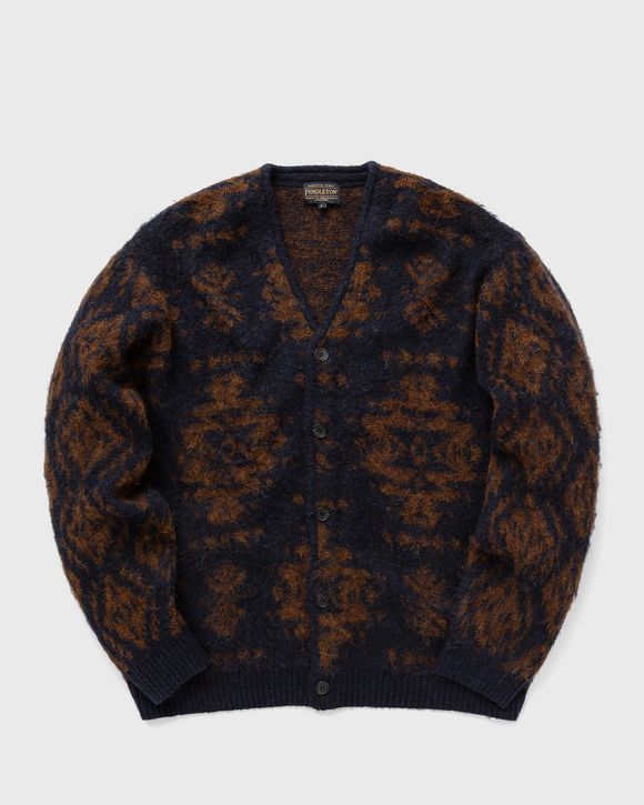 V NECK CARDIGAN NAVY CHAMOIS