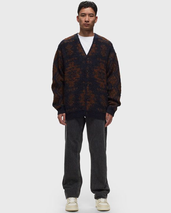 V NECK CARDIGAN NAVY CHAMOIS