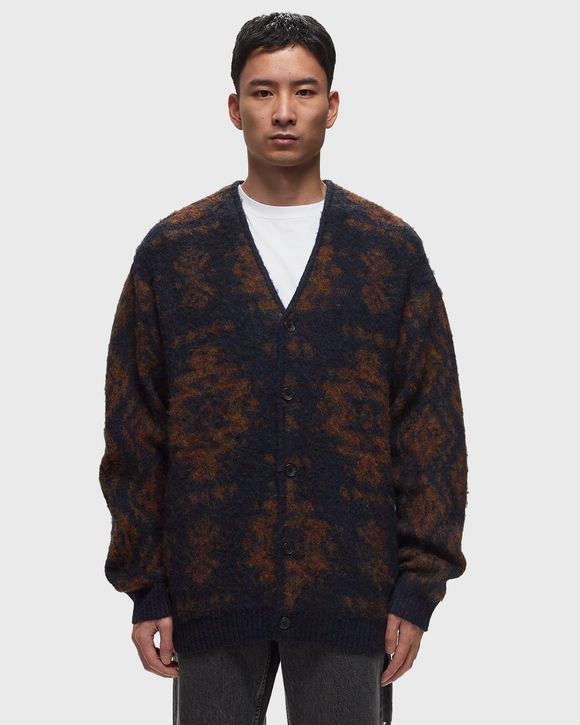 V NECK CARDIGAN NAVY CHAMOIS
