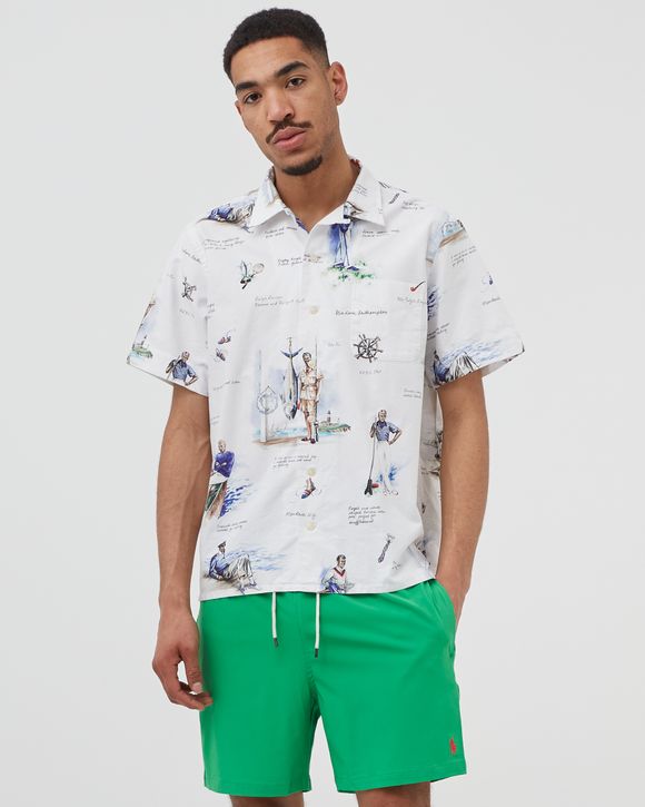 Classic Fit Print Oxford Camp Shirt