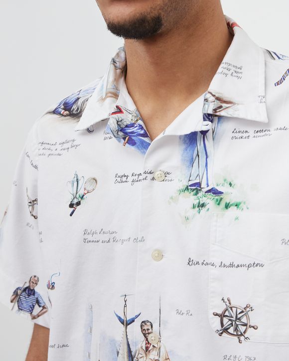 Classic Fit Print Oxford Camp Shirt