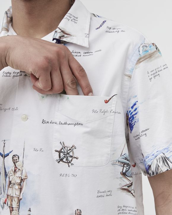 Classic Fit Print Oxford Camp Shirt