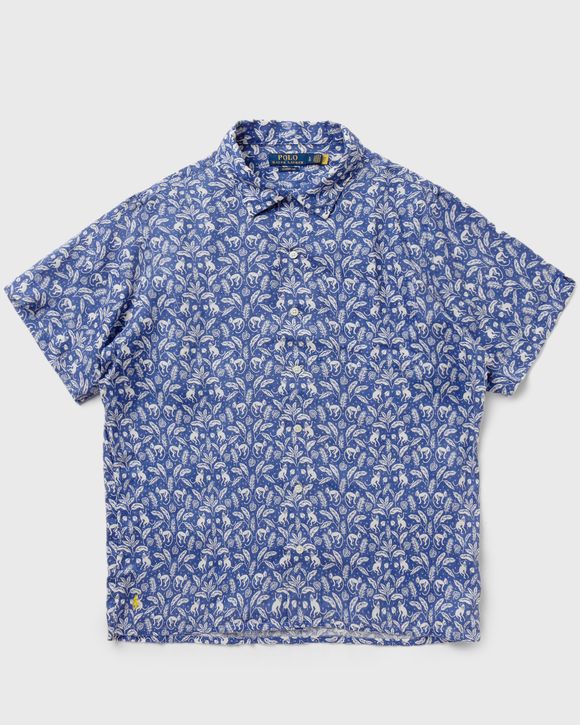 Classic Fit Tropical Linen Camp Shirt