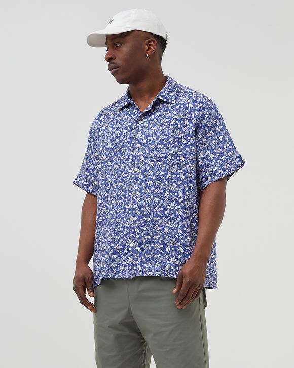 Classic Fit Tropical Linen Camp Shirt