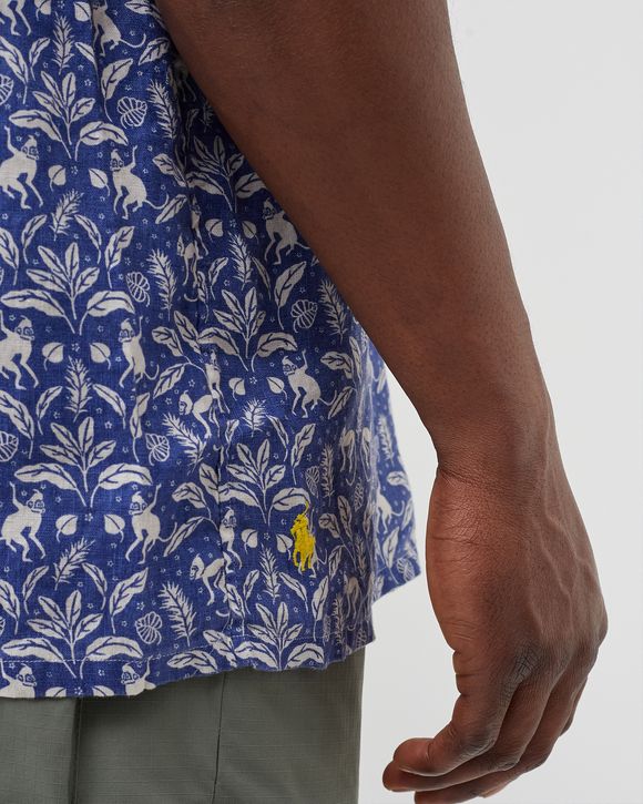 Classic Fit Tropical Linen Camp Shirt