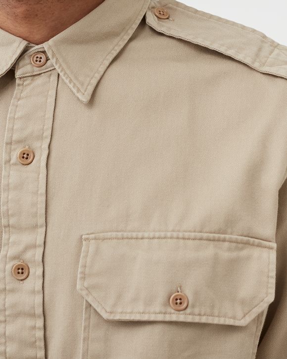Slim Fit Garment-Dyed Twill Shirt