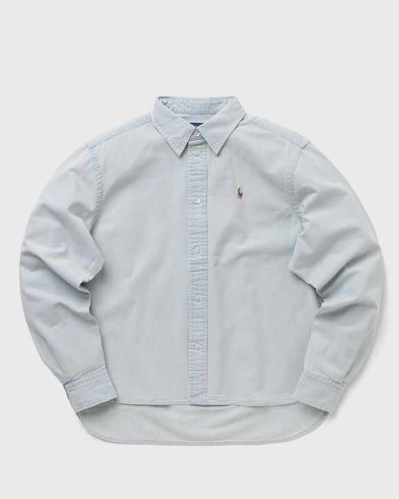 WMNS CROP LONG SLEEVE BUTTON FRONT SHIRT