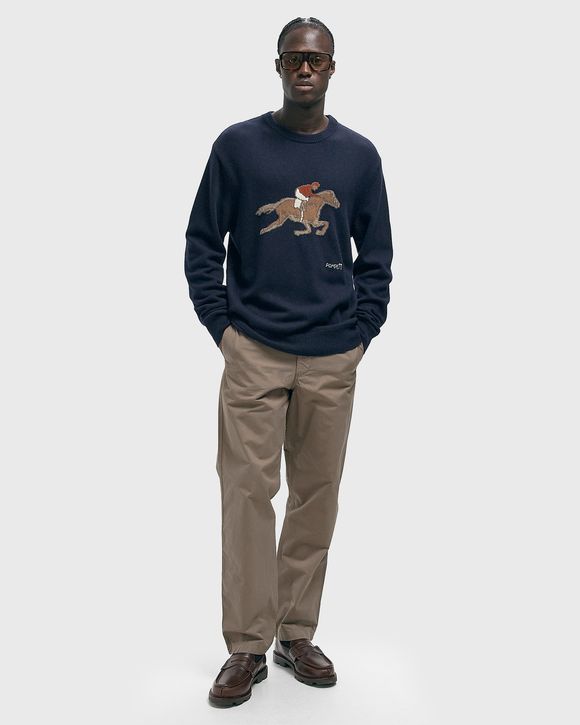 EQUESTRIAN NAVY KNIT SWEATER