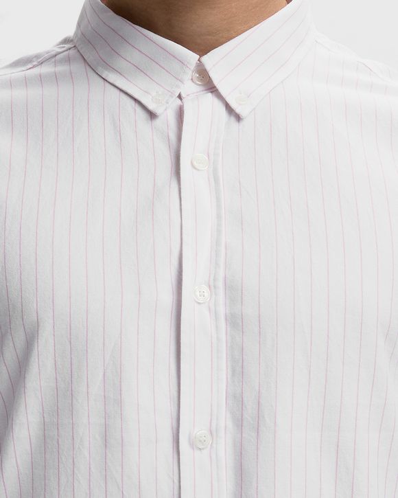 POMPEII PINK THIN STRIPE OXFORD SHIRT