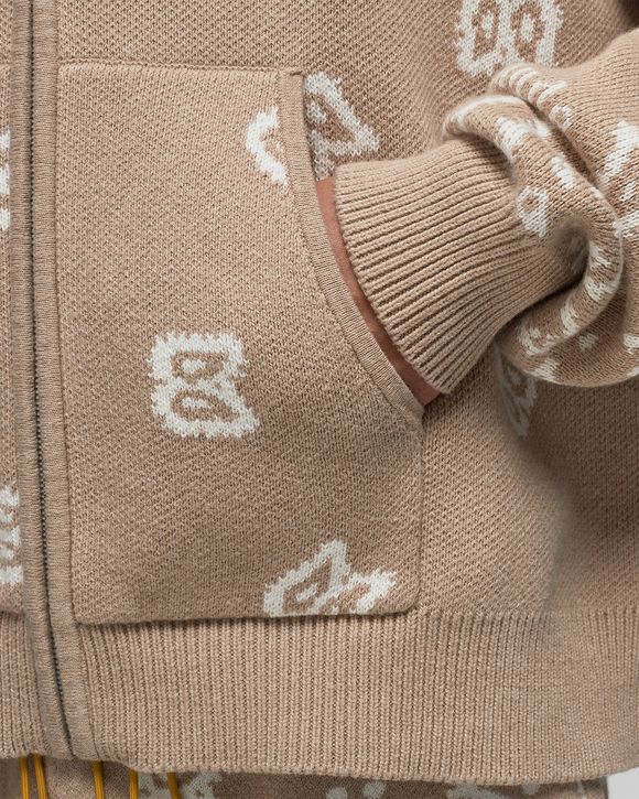 RHUDE BANDANA KNIT ZIP-UP