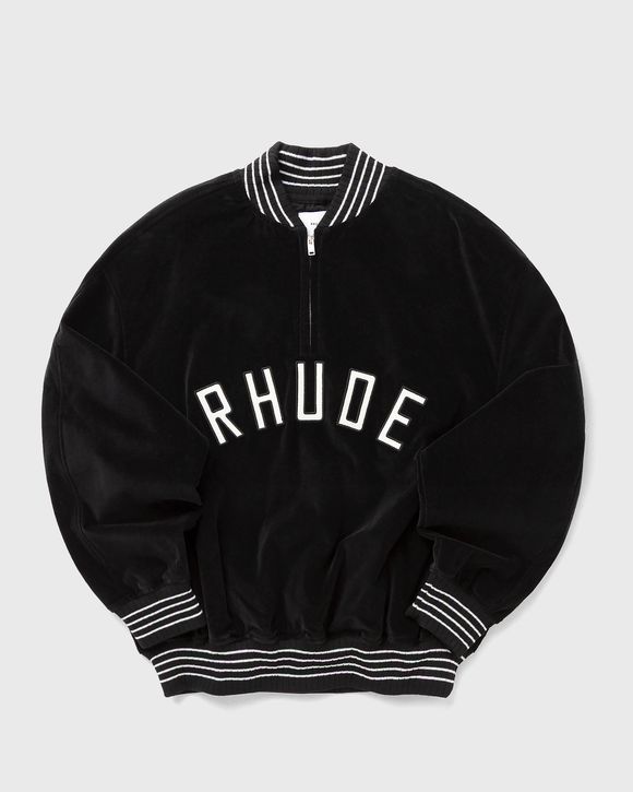 VELOUR TRACK QUARTER ZIP-UP