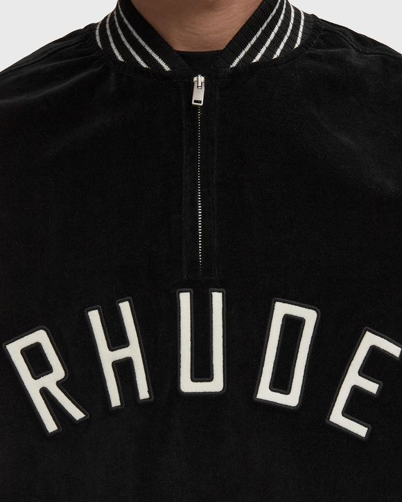 VELOUR TRACK QUARTER ZIP-UP