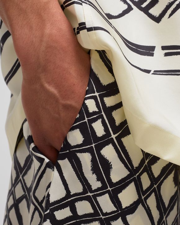 Unisex silk labyrinth pants