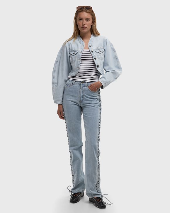Round Sleeve Denim Jacket