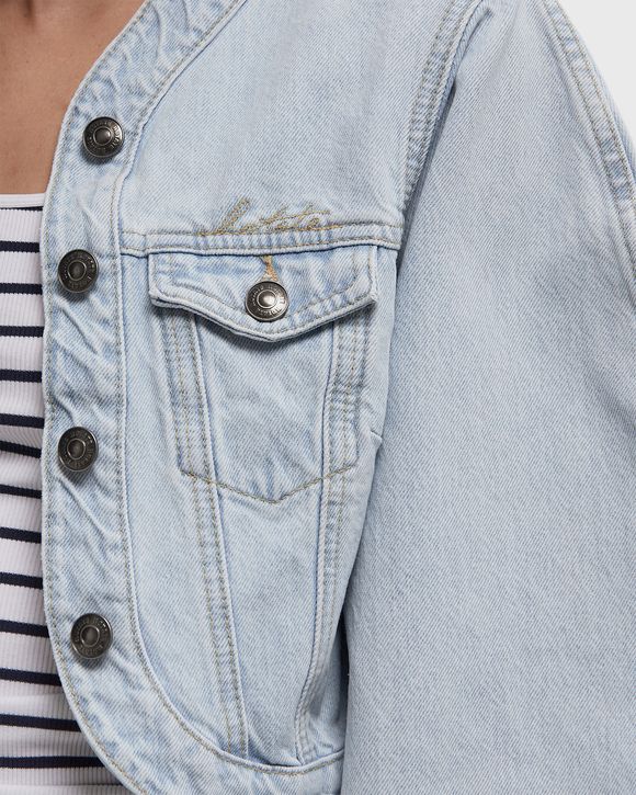 Round Sleeve Denim Jacket