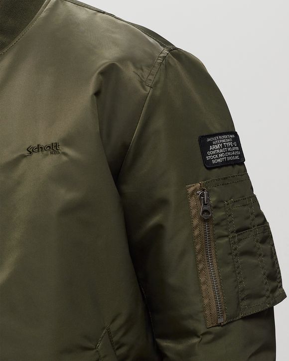 Schott NYC BOMBER JACKET Green | BSTN Store
