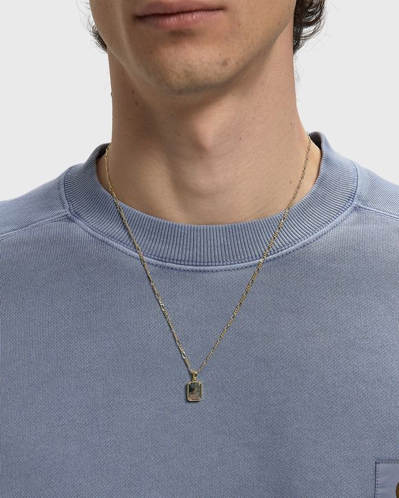 Gold Moss Agate Necklace
