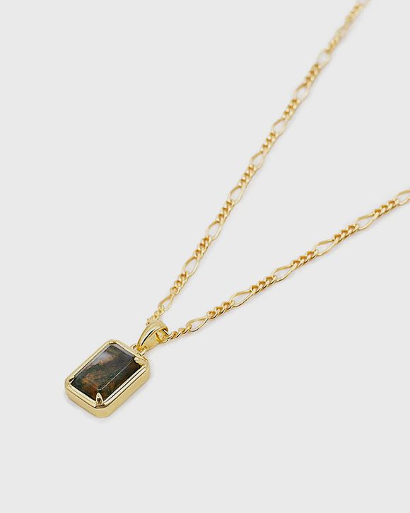 Gold Moss Agate Necklace