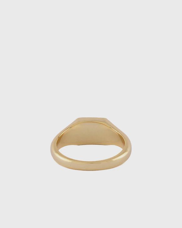 Gold Moss Agate Ring