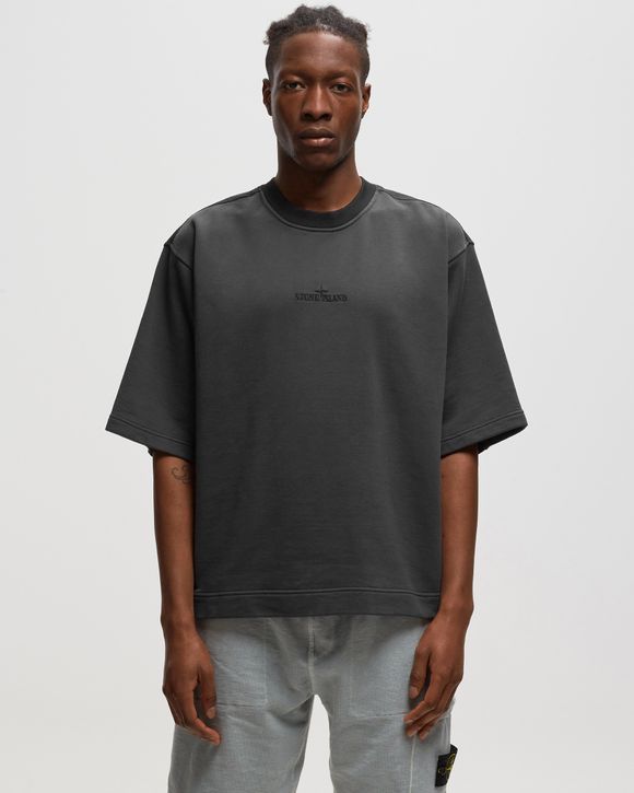 Short Mix Fabric Cotton Fleece Tee