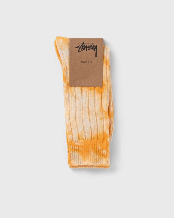 Dyed Ribbed Crew Socks