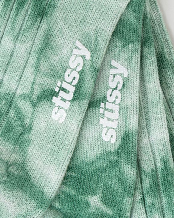Dyed Ribbed Crew Socks