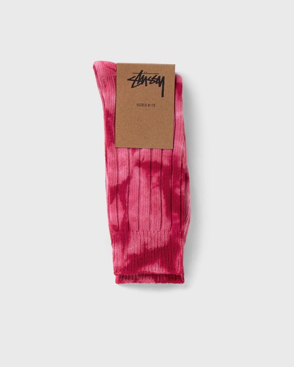 Dyed Ribbed Crew Socks