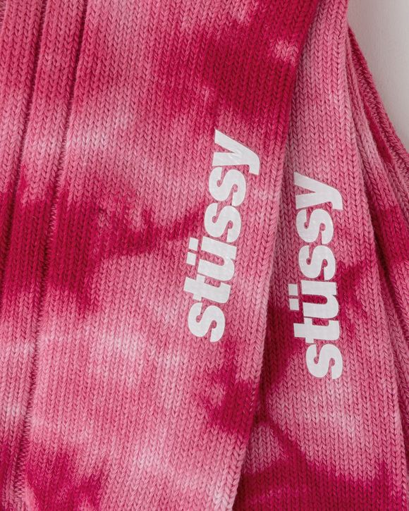 Dyed Ribbed Crew Socks