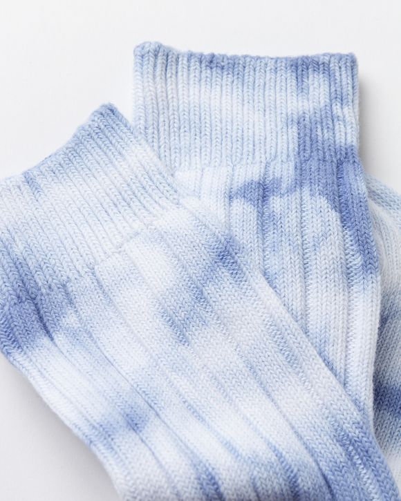 Dyed Ribbed Crew Socks