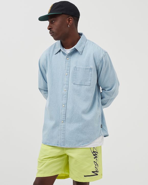 Flower Embroidered Denim Shirt