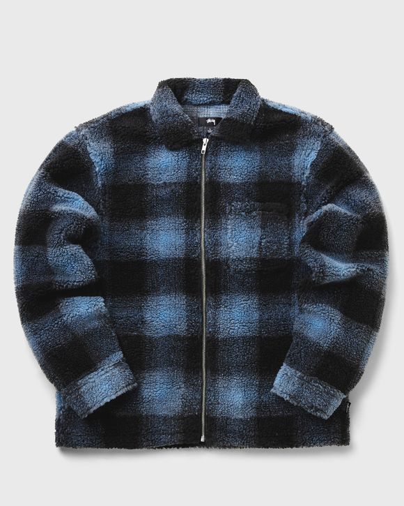 Shadow Plaid Sherpa Zip Shirt