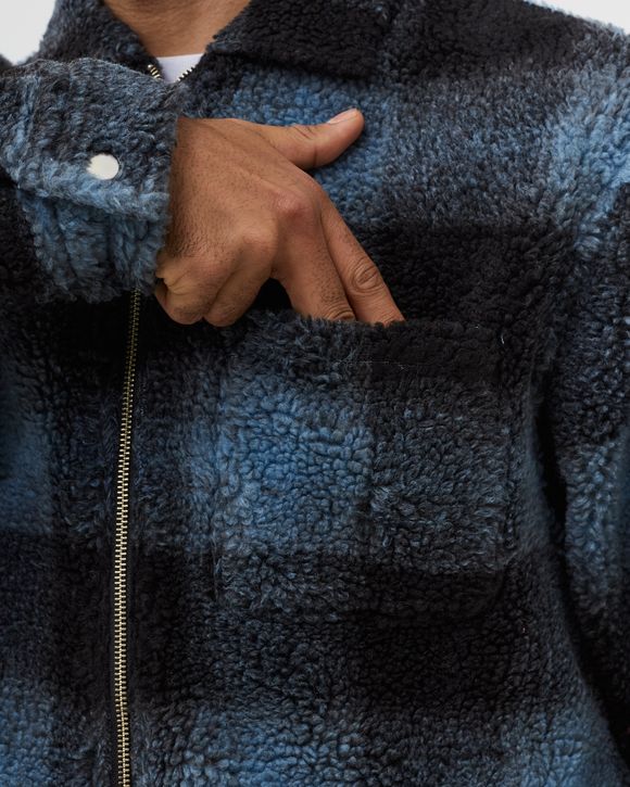 Shadow Plaid Sherpa Zip Shirt
