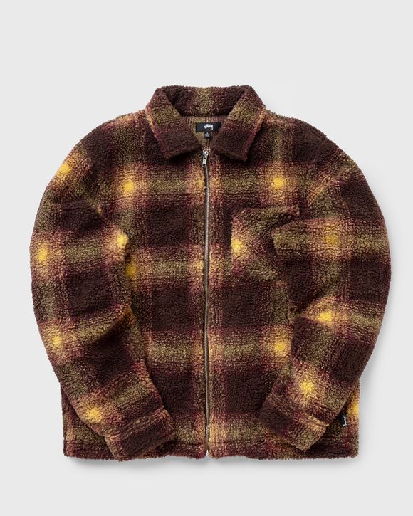 Shadow Plaid Sherpa Zip Shirt