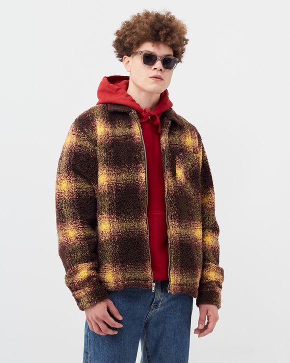 Shadow Plaid Sherpa Zip Shirt