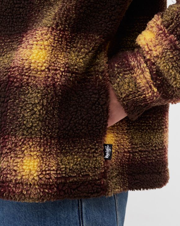 Shadow Plaid Sherpa Zip Shirt